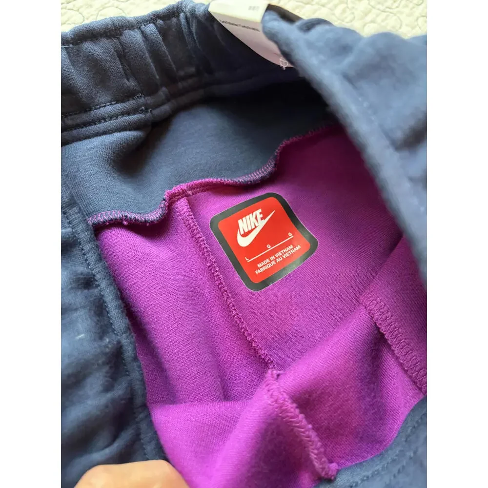 Nike Tech Youth Jogger Sweatpants Size‎ Large - Purple and Navy #454